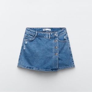 Zara jean denim skirt shorts skort size small 4/6